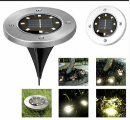  Лампа заземления 4шт 8 светодиодов солнечной энергии Ground lamp NJ-105(30)N2(10045) 10045