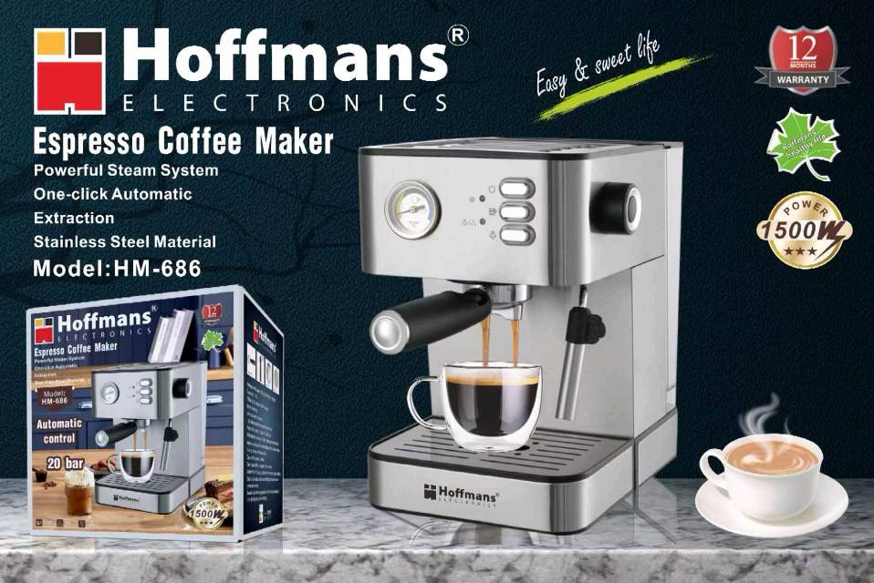  Кофемашина Hoffmans 1500W HM-686 (4)(11271)(44) 11271
