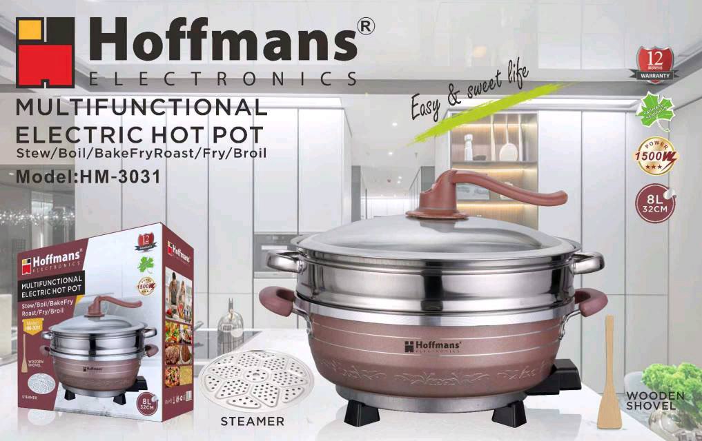  Электрокастрюля Hoffmans 1500W 8L 32cm HM-3031 (6)(11278)(44) 11278