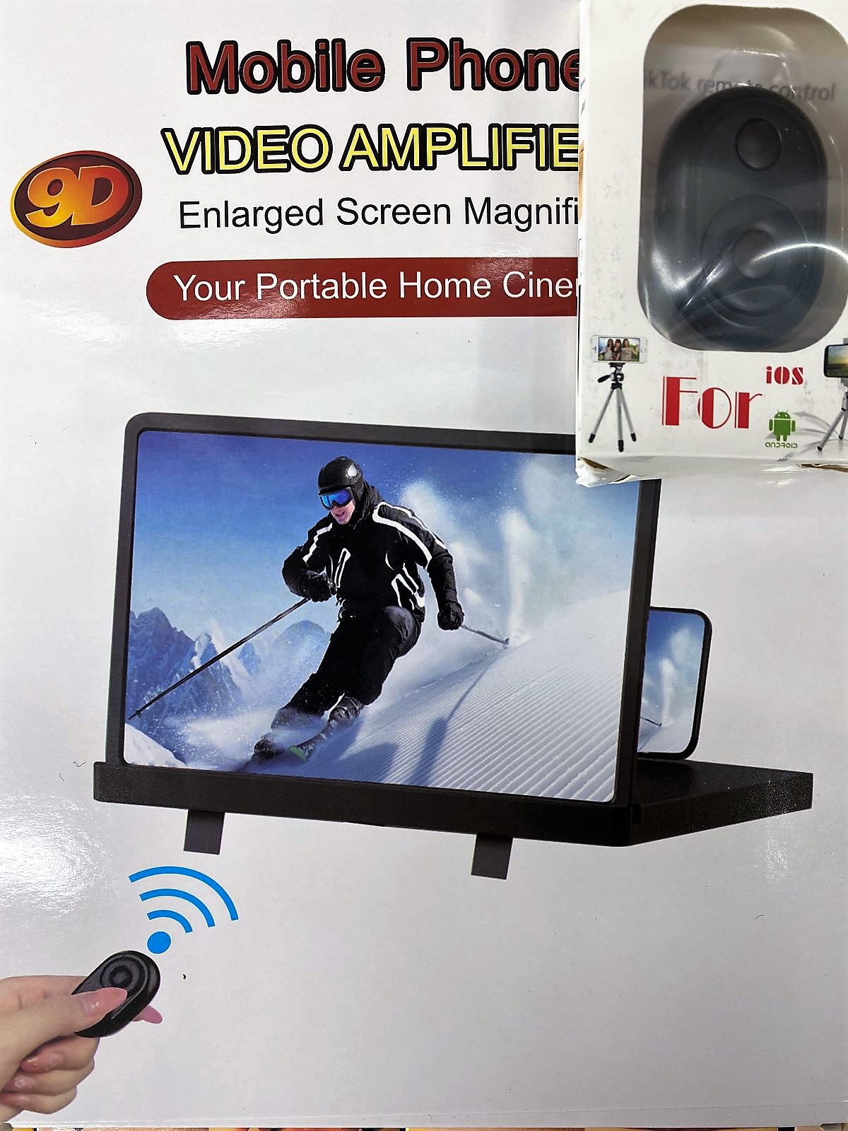  Подставка-увеличитель экрана 9D+ПУЛЬТдля смартфона NJ-505(100)N63(10614) 10614