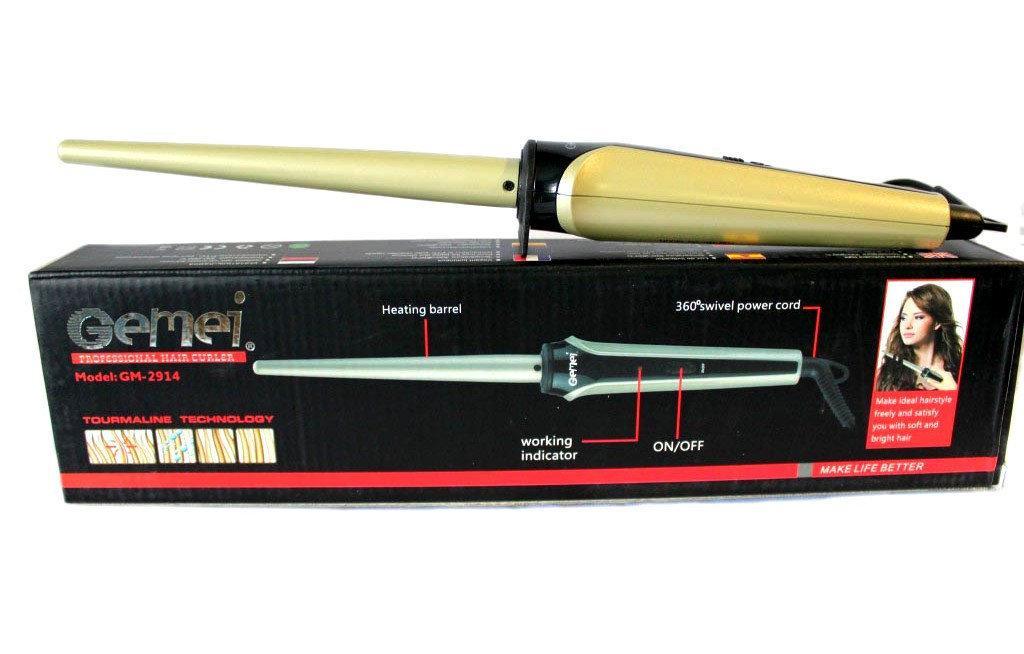  Конусная плойка для волос с керамическим покрытием Gemei Gm-2914  (40)N65(10639)(24) 10639