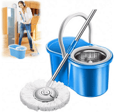  Набор для уборки Spin MOP ведро и швабра с отжимом МЕТАЛ NJ-463 (26)N55(10623) 10623