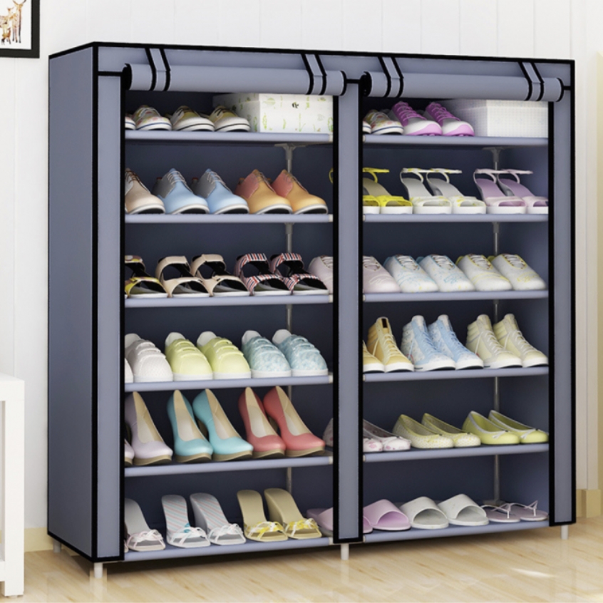  Тканевый шкаф для хранения обуви Shoe Cabinet 2712 MG-222 118x30x120cm (14)N21(10238) 10238