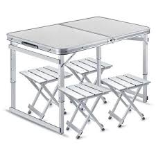  Раскладной стол с -4мя стульями Travel Table NJ-165(2)N4(10156) 10156