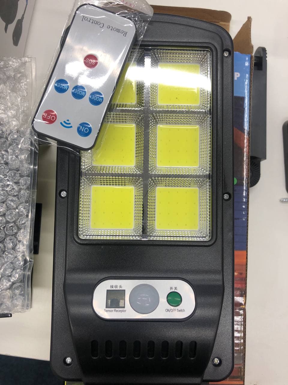  Уличный фонарь на столб с пультом на солнечных батареях Solar Light НА 6 ЛАМП NJ-0040(50)N44(10512) 10512