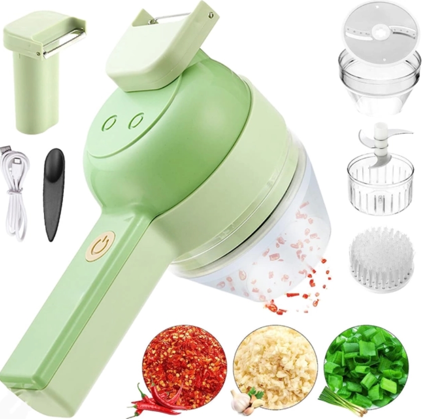  Многофункциональный ручной  измельчитель для овощей 4 в 1 Food Chopper  MG-582 (50)NGB4(10748)(30) 10748