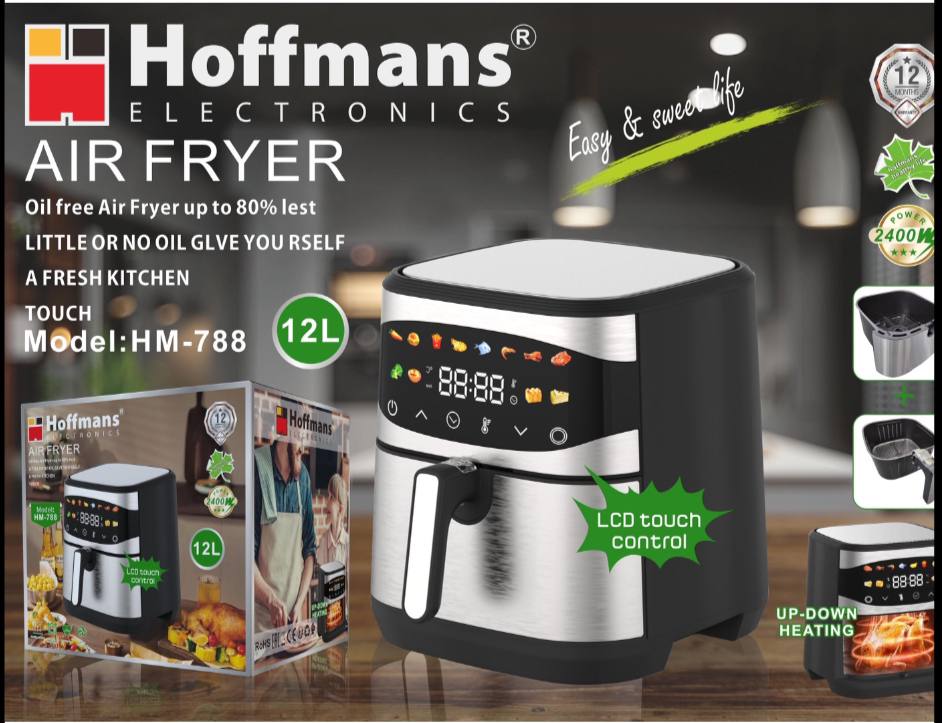  Аэрофритюрница Hoffmans 12L 2 тена 2400W HM-788 (2)(11221)(44) 11221